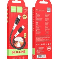 Usb Кабель-зарядка Type-C на Type-C Hoco X82 3A 60W 1м силиконовый черный