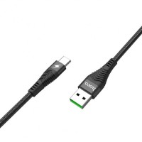 Usb Кабель-зарядка Micro Hoco U38 4A 1.2м в нейлоновой оплётке чёрный