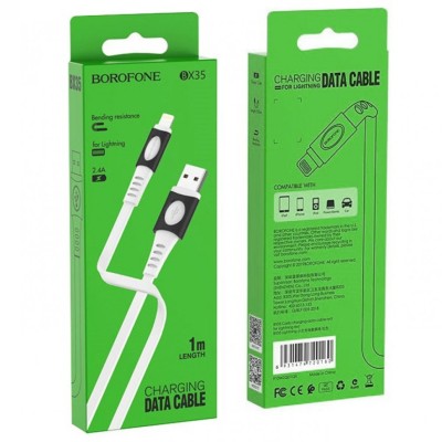 Usb Кабель-зарядка Lightning Borofone BX35 2.4A 1м белый Usb Кабель-зарядка Lightning Borofone BX35 2.4A 1м белый