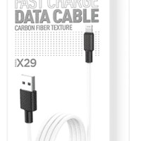 Usb Кабель-зарядка Lightning Hoco X29 Superior style 2.4A 1м в силиконовый PVC белый
