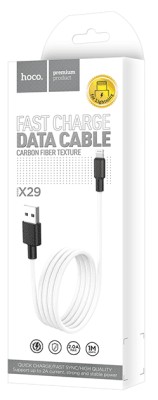 Usb Кабель-зарядка Lightning Hoco X29 Superior style 2.4A 1м в силиконовый PVC белый Usb Кабель-зарядка Lightning Hoco X29 Superior style 2.4A 1м в силиконовый PVC белый
