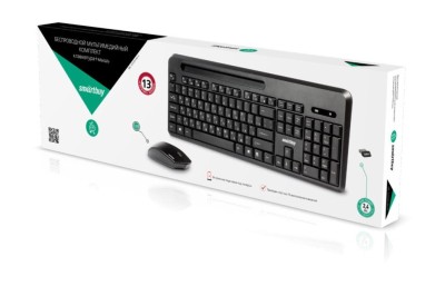 Беспроводной комплект клавиатура+мышь Smartbuy 639391AG-K, (SBC-639391AG-K) черный Беспроводной комплект клавиатура+мышь Smartbuy 639391AG-K, (SBC-639391AG-K) черный