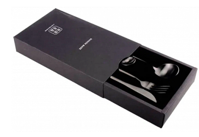 Набор столовых приборов Xiaomi Maison Maxx Modern Flatware Set (4 предмета) черный Набор столовых приборов Xiaomi Maison Maxx Modern Flatware Set (4 предмета) черный