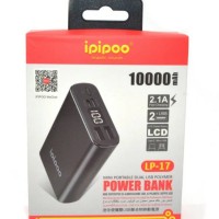 Powerbank Ipipoo LP-17 10000mAh 2USB 2.1A с индикатором черный