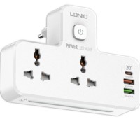 Сетевой фильтр LDNIO SC2311 2 розетки/2USB/USB-C белый