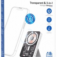 Беспроводное заряд. устр. + Powerbank Hoco Q10 1USB-C 20W/ 5000mAh прозрачное