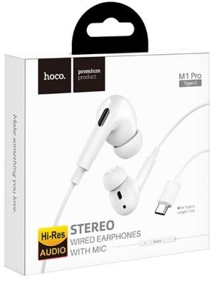 Наушники с микрофоном Hoco M1 Pro 1.2м Type-C белые Наушники с микрофоном Hoco M1 Pro 1.2м Type-C белые