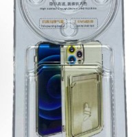 Чехол-накладка силикон с карманом под карту Huawei Honor X9A прозрачный