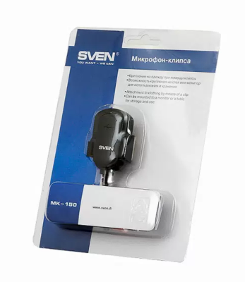 Микрофон петличный SVEN MK-150 3.5AUX черный Микрофон петличный SVEN MK-150 3.5AUX черный