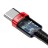 Кабель-зарядка Type-C на Type-C Baseus Cafule PD2.0 100W 2м красно-черная