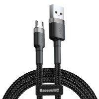 Usb Кабель-зарядка Micro Baseus Cafule 1м BG1 серебристо-черный
