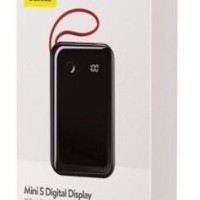 Powerbank Baseus Mini S Digital Display с кабелем Lightning 10000mAh 3A  (PPXF-E09) красно-черный