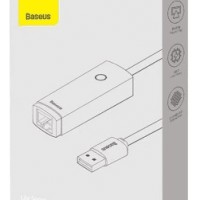 Переходник Baseus Lite series USB на RJ45 (WKQX000001) черный