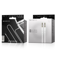 Аудиокабель AUX 3,5mm Borofone 1м BL1 белый