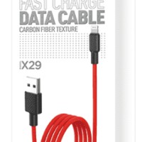 Usb Кабель-зарядка Lightning Hoco X29 Superior style 2.4A 1м в силиконовый PVC красный