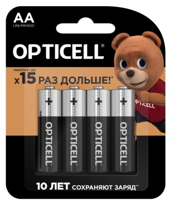 Батарейка алкалиновая Opticell Basic AA/LR03/BL4 Батарейка алкалиновая Opticell Basic AA/LR03/BL4