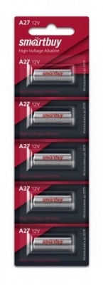 Батарейка алкалиновая Smartbuy A27/5B (100/1000) SBBA-27A5B Батарейка алкалиновая Smartbuy A27/5B (100/1000) SBBA-27A5B