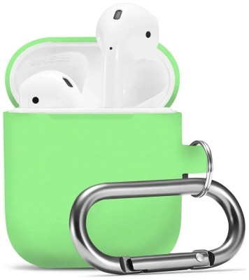 Силиконовый чехол для AirPods с карабином салатовый Силиконовый чехол для AirPods с карабином салатовый