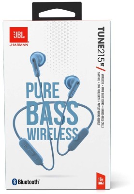 Беспроводные наушники для спорта JBL T215BT BT5.0/130mAh/10ч синие Беспроводные наушники для спорта JBL T215BT BT5.0/130mAh/10ч синие