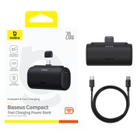 Powerbank Baseus Compact с быстрой зарядкой USB-C, 20W/5000mAh черный