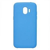 Накладка для Samsung Galaxy A5 (2018)/A8 (2018) Silicone cover голубая