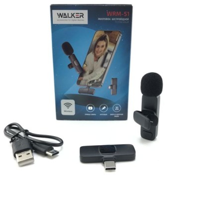 Микрофон Walker WRM-51 Type-c черный Микрофон Walker WRM-51 Type-c черный