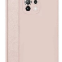 Накладка для Xiaomi Mi 11 Lite Silicone cover без логотипа пудро