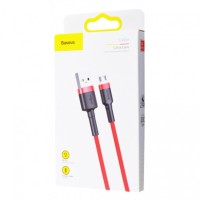 Usb Кабель-зарядка Micro Baseus Cafule 2.1A 1м (CAMKLF-B09) красно-черный