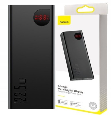 Powerbank Baseus Adaman 10000mAh 2USB/1USB-C 22.5W (PPiMDA-B0A) черный Powerbank Baseus Adaman 10000mAh 2USB/1USB-C 22.5W (PPiMDA-B0A) черный