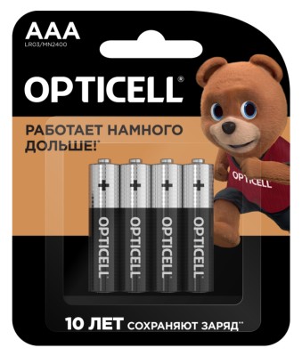 Батарейка алкалиновая Opticell Basic AAA/LR03/BL4 Батарейка алкалиновая Opticell Basic AAA/LR03/BL4