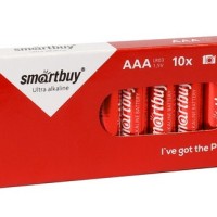 Батарейка алкалиновая Smartbuy LR03/10B box (10/800)  SBBA-3A10BX
