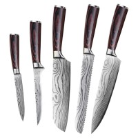 Набор кухонных ножей Xiaomi Spetime 5-Piece Steel Kitchen Knife Set G05-RE (5 ножей) красный