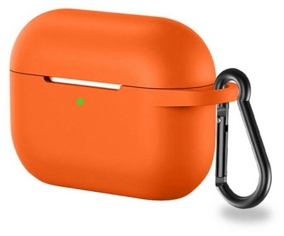 Силиконовый чехол для AirPods Pro c карабином папайя Силиконовый чехол для AirPods Pro c карабином папайя