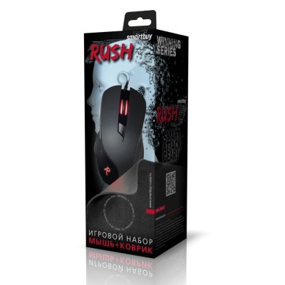 Мышь проводная игровая Smartbuy Rush 730 USB/DPI 800-1200-2400-3200/6 кнопок/LED/1.5м черная Мышь проводная игровая Smartbuy Rush 730 USB/DPI 800-1200-2400-3200/6 кнопок/LED/1.5м черная