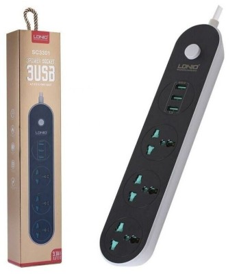 Сетевой фильтр LDNIO SC3301 1.6м/3 розетки/3 USB черный Сетевой фильтр LDNIO SC3301 1.6м/3 розетки/3 USB черный