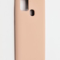 Накладка для Samsung Galaxy A21S Silicone cover пудро