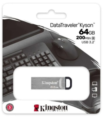 3.0/3.2 USB флеш накопитель Kingston DataTraveler Kyson 64GB (DTKN/64GB) металлическии 3.0/3.2 USB флеш накопитель Kingston DataTraveler Kyson 64GB (DTKN/32GB) металлическии