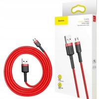 Usb Кабель-зарядка Micro Baseus Cafule 2м (CAMKLF-C09) красно-черный