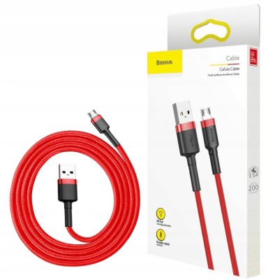 Usb Кабель-зарядка Micro Baseus Cafule 2м (CAMKLF-C09) красно-черный Usb Кабель-зарядка Micro Baseus Cafule 2м (CAMKLF-C09) красно-черный