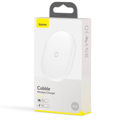 Беспроводное зарядное устройство Baseus Сobble 15W WXYS-02 белый Беспроводное зарядное устройство Baseus Сobble 15W WXYS-02 белый