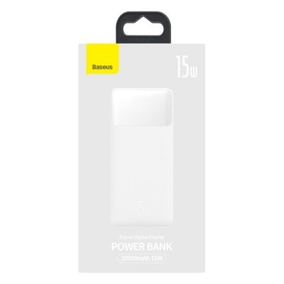 Powerbank Baseus Bipow Digital Display 20000mAh 2USB/USB-C 15W (PPDML-J02) белый Powerbank Baseus Bipow Digital Display 20000mAh 2USB/USB-C 15W (PPDML-J02) белый