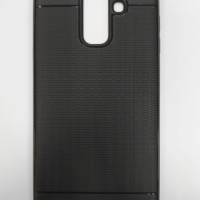 Накладка для Samsung Galaxy A6 Plus (2018) силикон Auto Focus чёрный