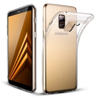 Чехол-накладка силикон 0.5мм Samsung Galaxy A7 (2018)/A8 Plus прозрачный