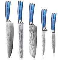 Набор кухонных ножей Xiaomi Spetime 5-Piece Steel Kitchen Knife Set G05-BU (5 ножей) синий