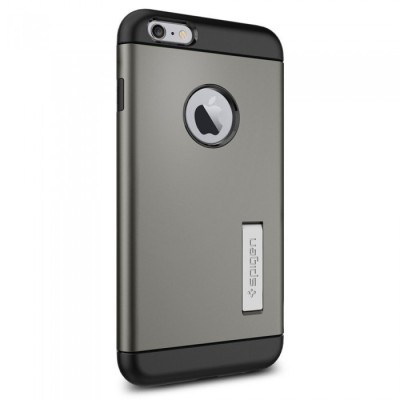 Чехол Spigen для i-Phone 6 Plus Slim Armor Series SGP10905 стальной Чехол Spigen для i-Phone 6 Plus Slim Armor Series SGP10905 стальной