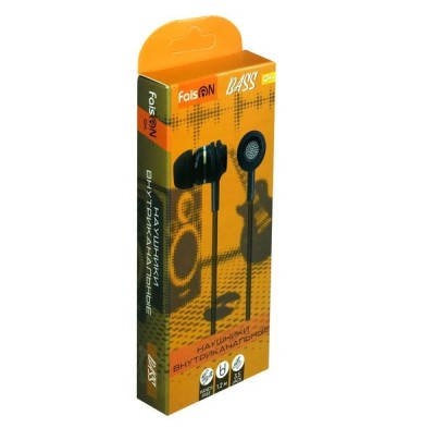 Наушники с микрофоном Faison Q4 Bass 1.2м черные Наушники с микрофоном Faison Q4 Bass 1.2м черные