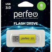 3.0 USB флеш накопитель Perfeo 8GB C14 золотистый