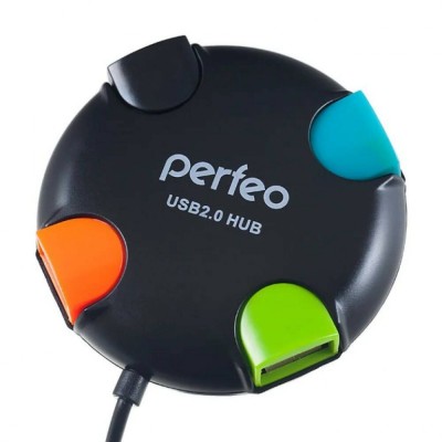 USB-HUB Perfeo 4 Port, (PF-VI-H020 Black) чёрный USB-HUB Perfeo 4 Port, (PF-VI-H020 Black) чёрный