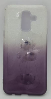 Накладка для Samsung Galaxy A6 Plus (2018) силикон с блестками цветы в ассортименте Накладка для Samsung Galaxy A6 Plus (2018) силикон с блестками цветы в ассортименте