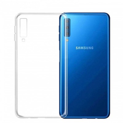 Чехол-накладка силикон Samsung Galaxy A7 (2018)/A8 Plus прозрачный противоударный Чехол-накладка силикон Samsung Galaxy A7 (2018)/A8 Plus прозрачный противоударный